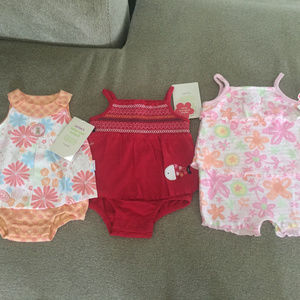 Carter's Baby Girl 3pc Sunsuit Bundle